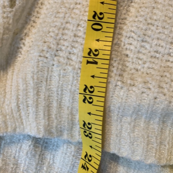 Anthropologie Moth off the shoulder white cream XS knit sweater Lucerne tunic - Picture 8 of 9